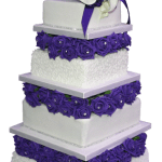 Rose and Cornelli wedding cake - Kimboscakes Rose and Cornelli wedding cake