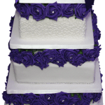 Purple rose wedding cake - Kimboscakes Purple rose wedding cake