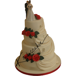 Ivory Drape Wedding Cake