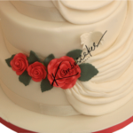 Ivory Drape Wedding Cake