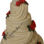 Ivory Drape Wedding Cake