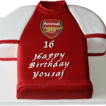 Arsenal Shirt Cake - Kimboscakes Arsenal Shirt Football Cake