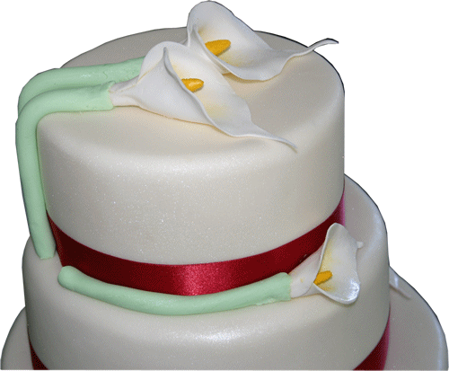 Calla Lily Wedding Cake Derby Nottingham - Kimboscakes Calla Lily Wedding Cake Derby Nottingham