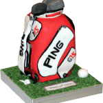 Ping Golf Bag Birthday Cake - Kimboscakes Ping Golf Bag 3D Celebration and Wedding Cakes