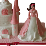 Barbie Castle and Doll Birthday Cake