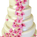 Trailing Butterflies Wedding Cake Nottinghamshire