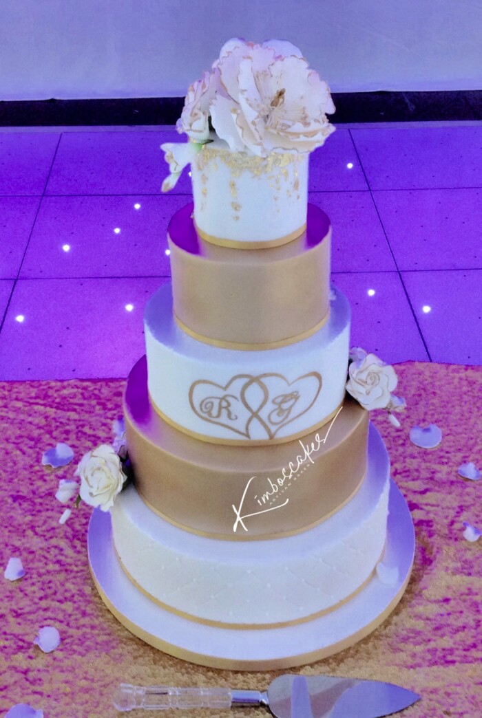 Gold Wedding Cake