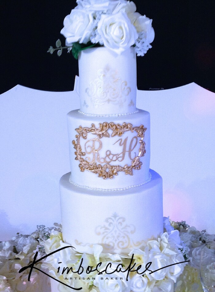 Orchid Heaven Wedding Cake