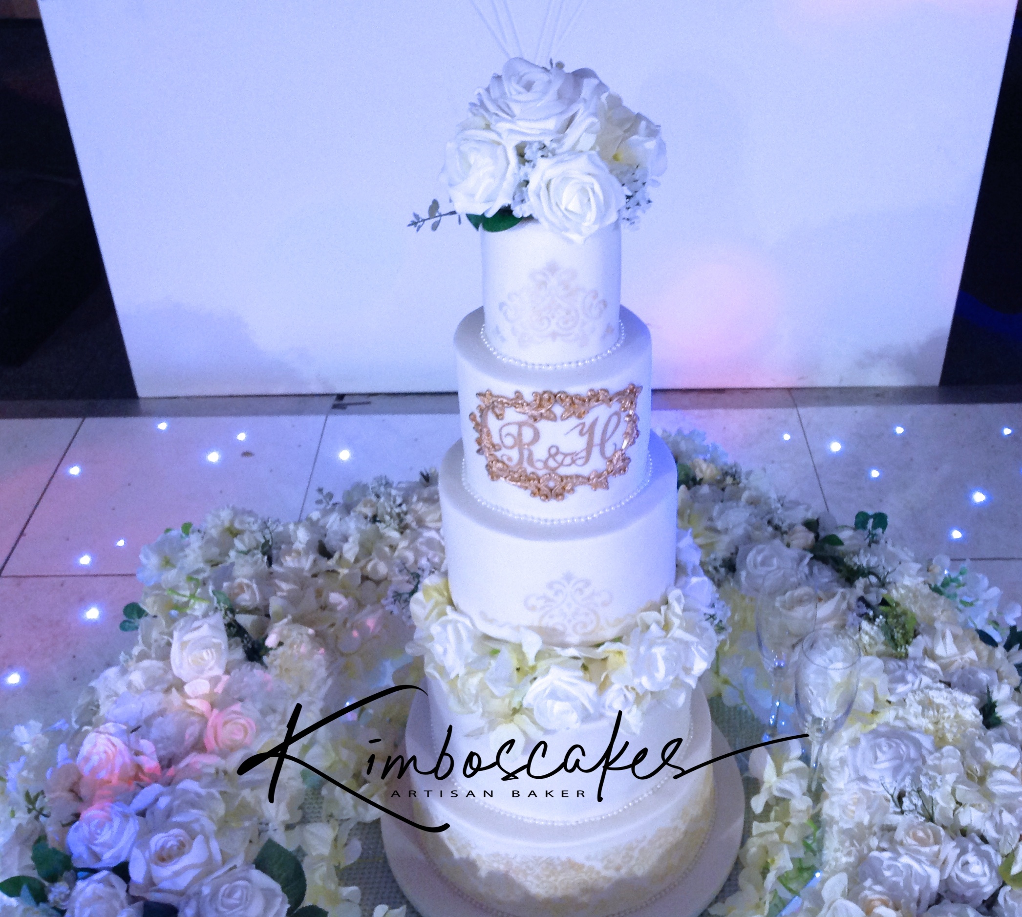 Orchid Heaven Wedding Cake