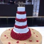 Rose Bed Wedding Cake