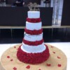 Rose Bed Wedding Cake
