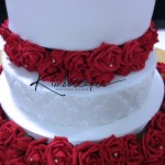 Rose Bed Wedding Cake