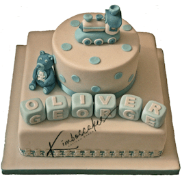 Baby Boy Birthday Cake